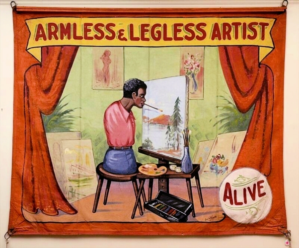 Armless & Legless Artist Sideshow Banner 602 x 500