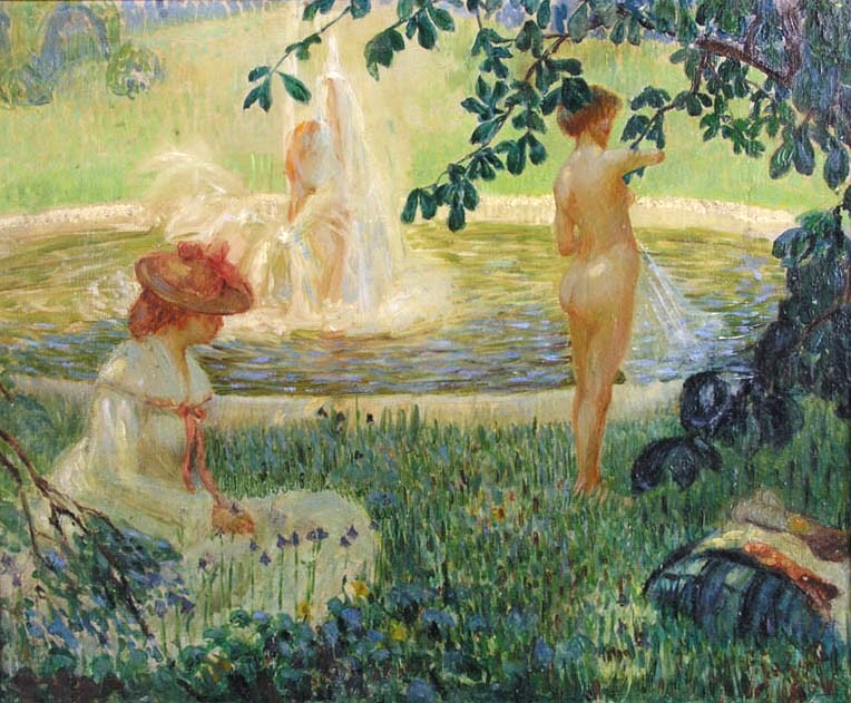 Bathers at Fountain