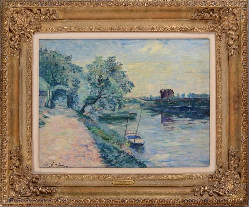 Impressionist Along the Seine Emmanuel De La Villeon 18 x 24 inches