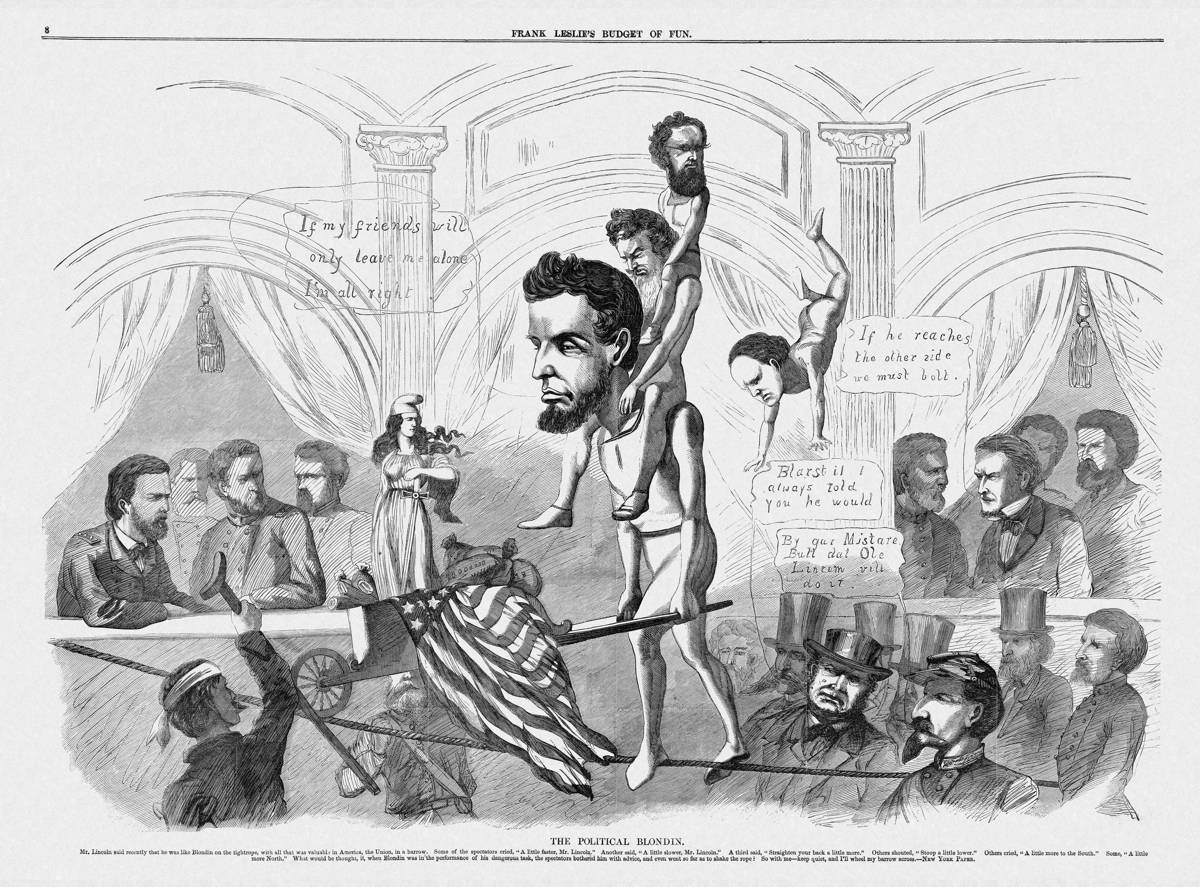 Lincoln as Charles Blondin Tightrope Walker