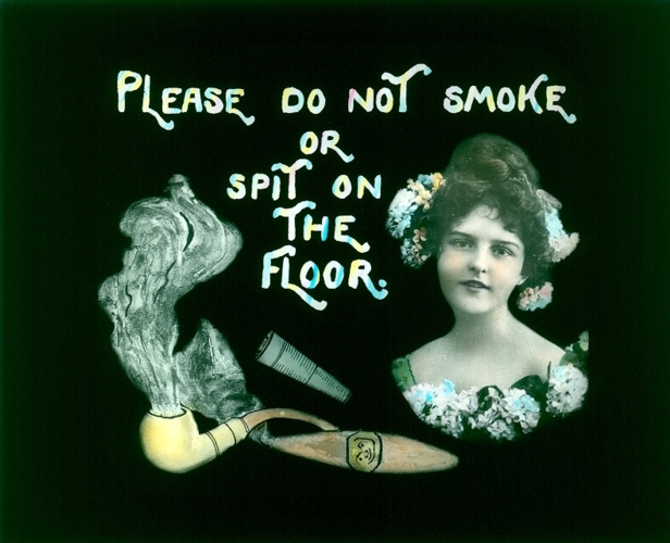 Silent Movie Theater Etiquette - Do Not Smoke