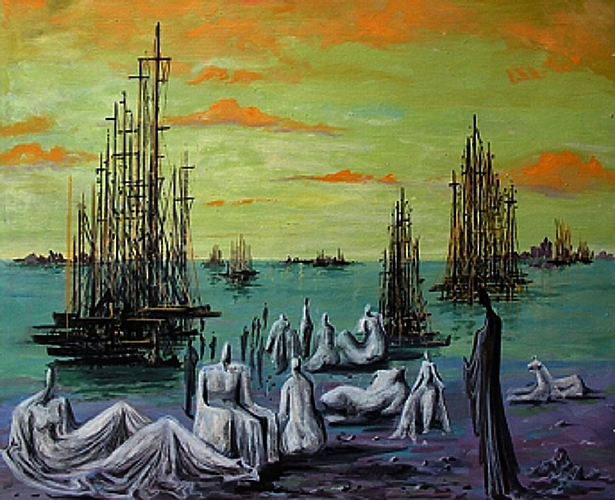 Surrealist Marine Landscape 615 x 500