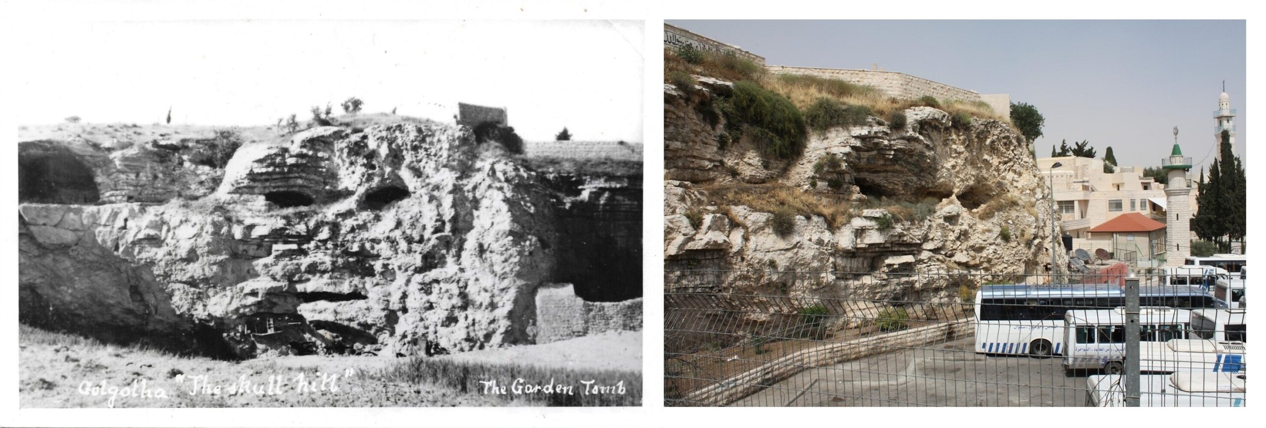 Golgotha Postcard & Color Tourist Site Pic Combined